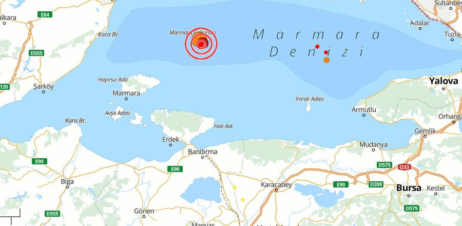 Marmara Denizi’nde 5.0 Büyüklüğünde Deprem (3)