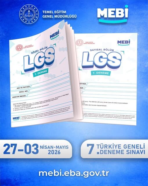 Mebi̇ 7. Türkiye Geneli Lgs Deneme Sınavı