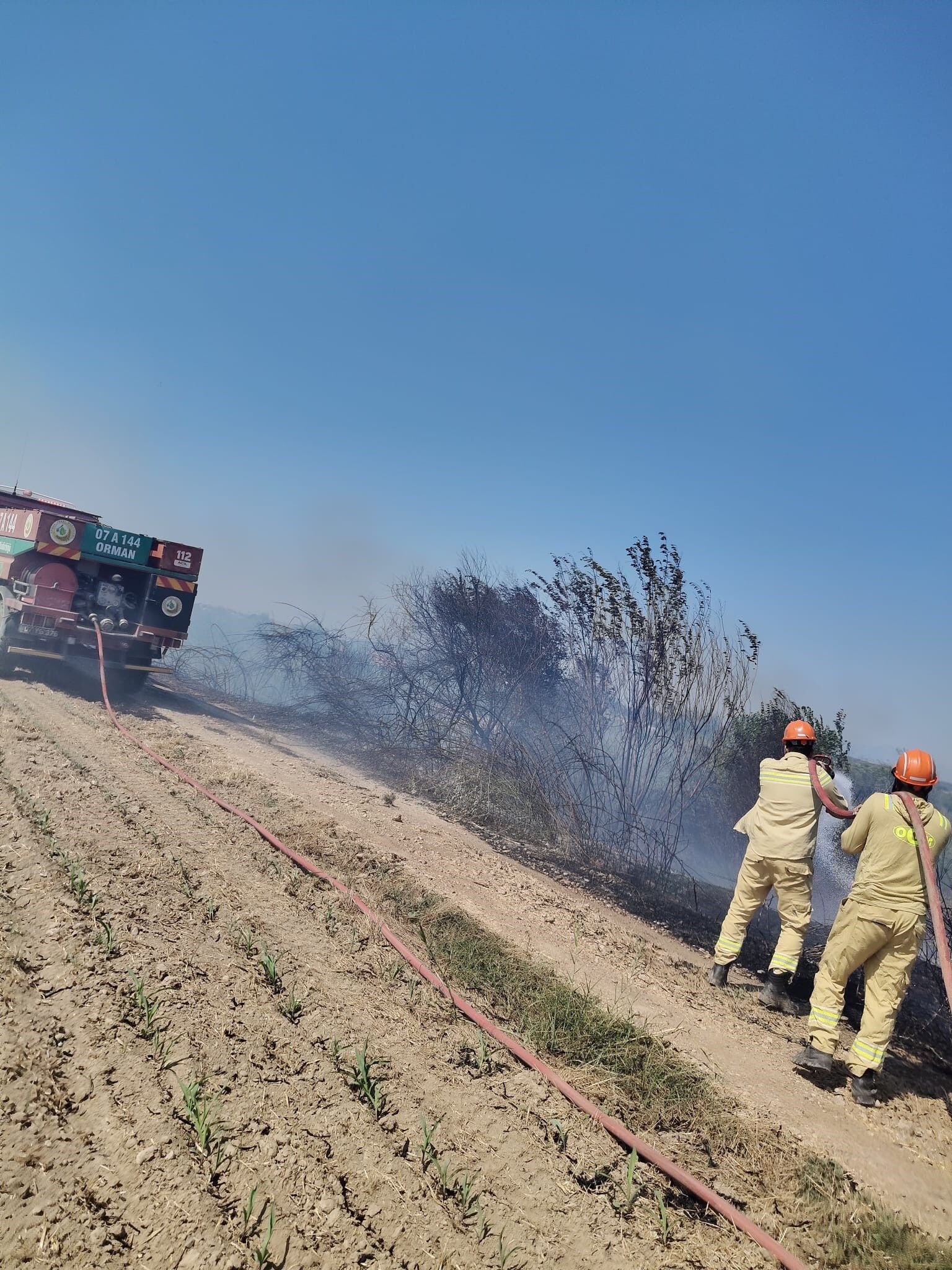 Antalya'da Rüzgarın Etkisiyle Yangın Yayıldı (2)