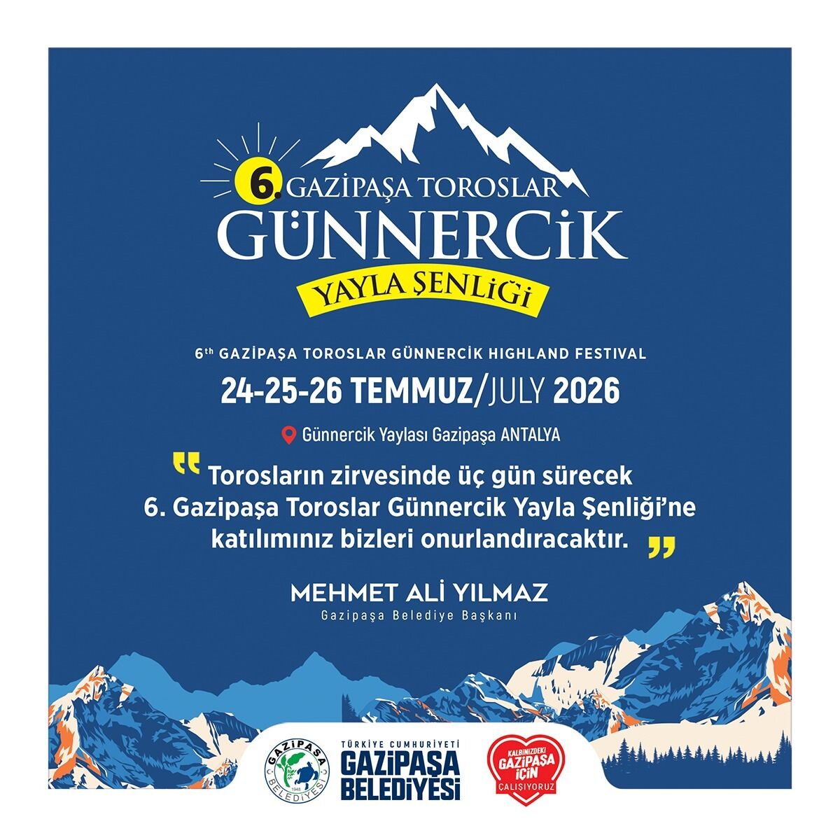 Gazipaşa Günnercik Yayla Şenliği Ne Zaman, Kimler Sahne Alacak (3)