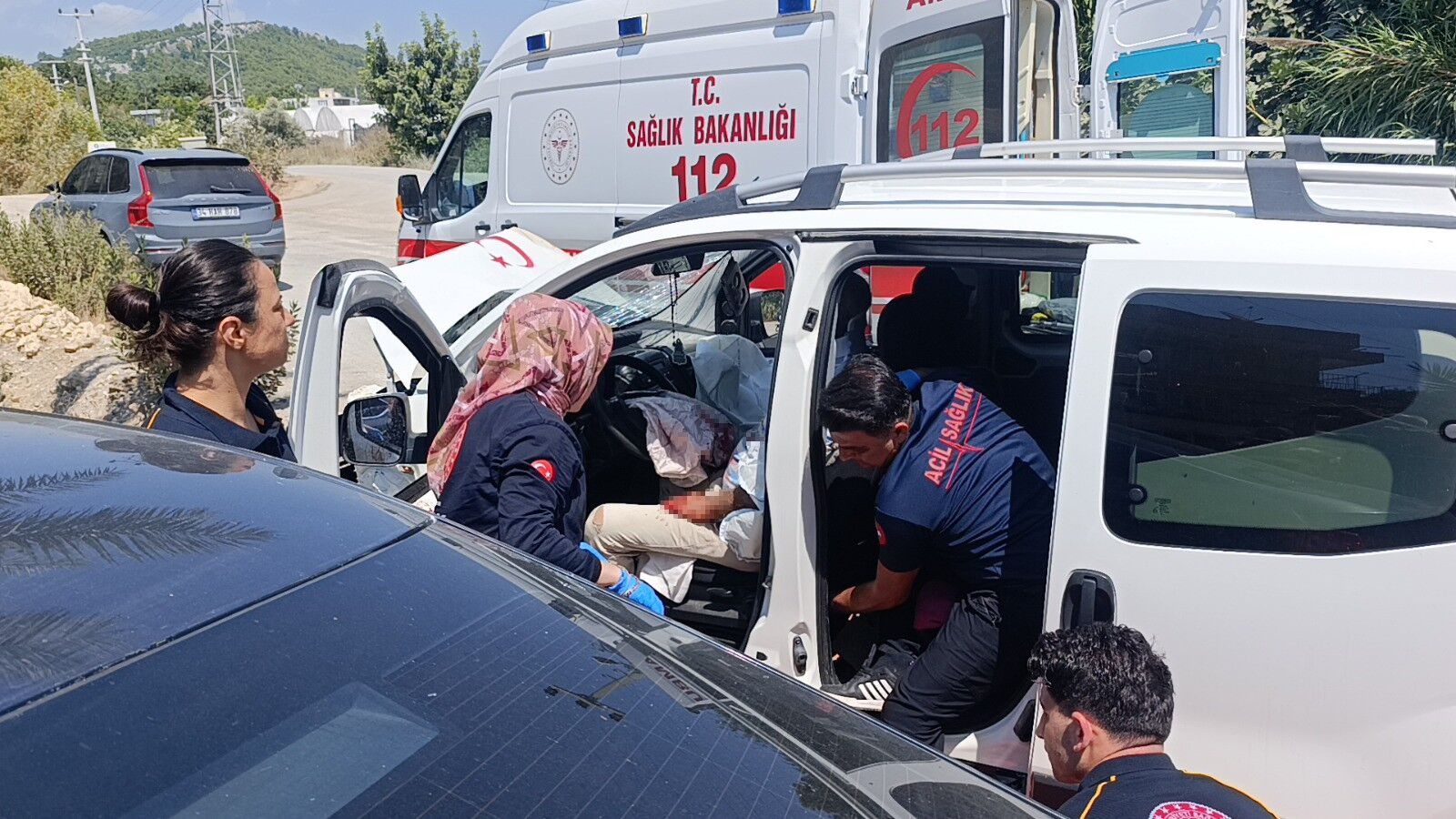 Manavgat'ta Kafa Kafaya Çarpışmada Bir Yaralı (4)