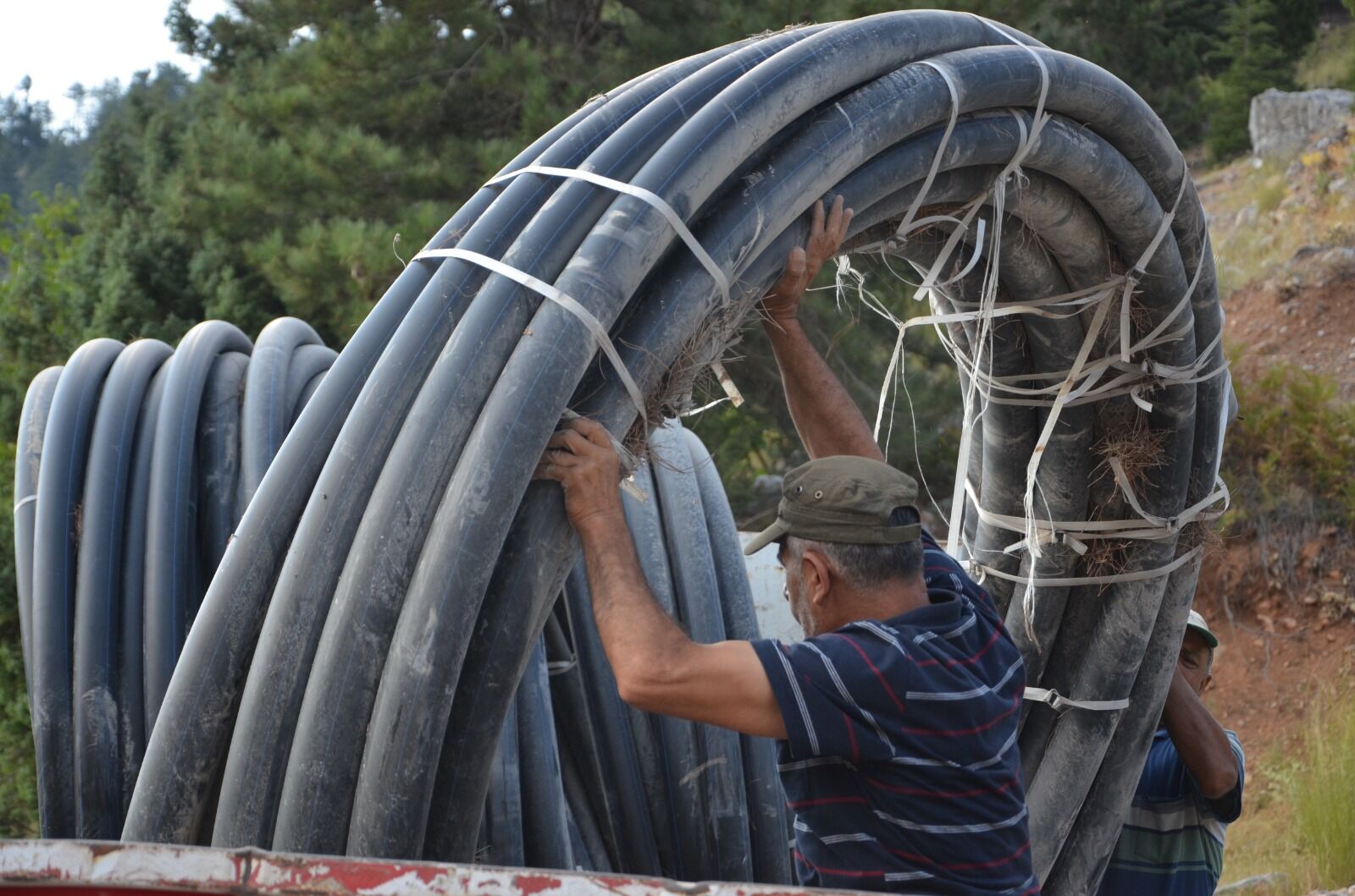 Metrelerce Malzeme Taşındı, Alanya'nın O Yaylasında Su Sevinci (5)