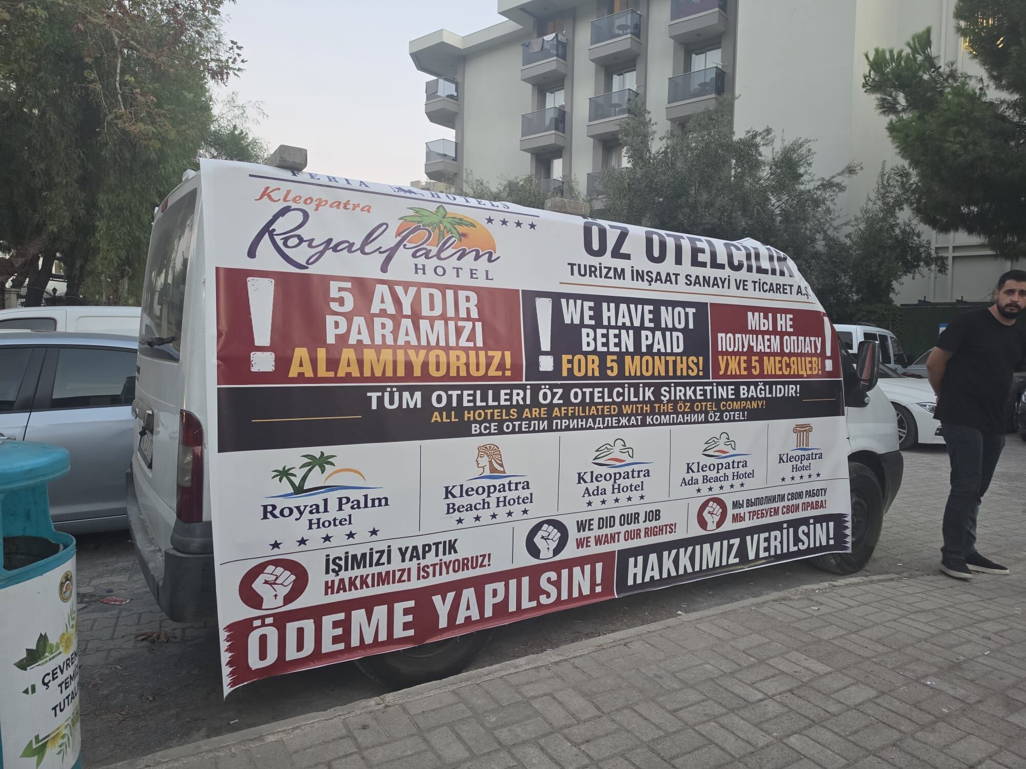 Alanya'da O Otelin Işçilerinden Eylem! 5 Aydır Paralarını Alamıyorlar (3)