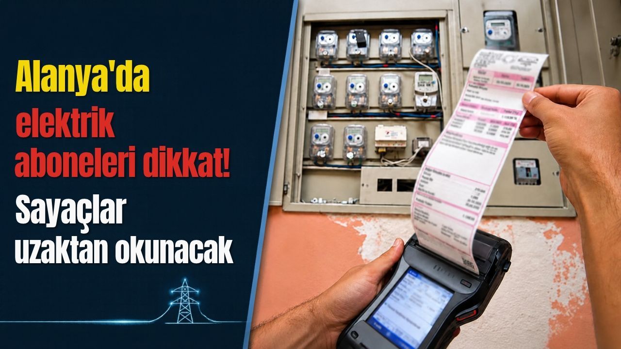 Alanya'da elektrik aboneleri dikkat! Sayaçlar uzaktan okunacak