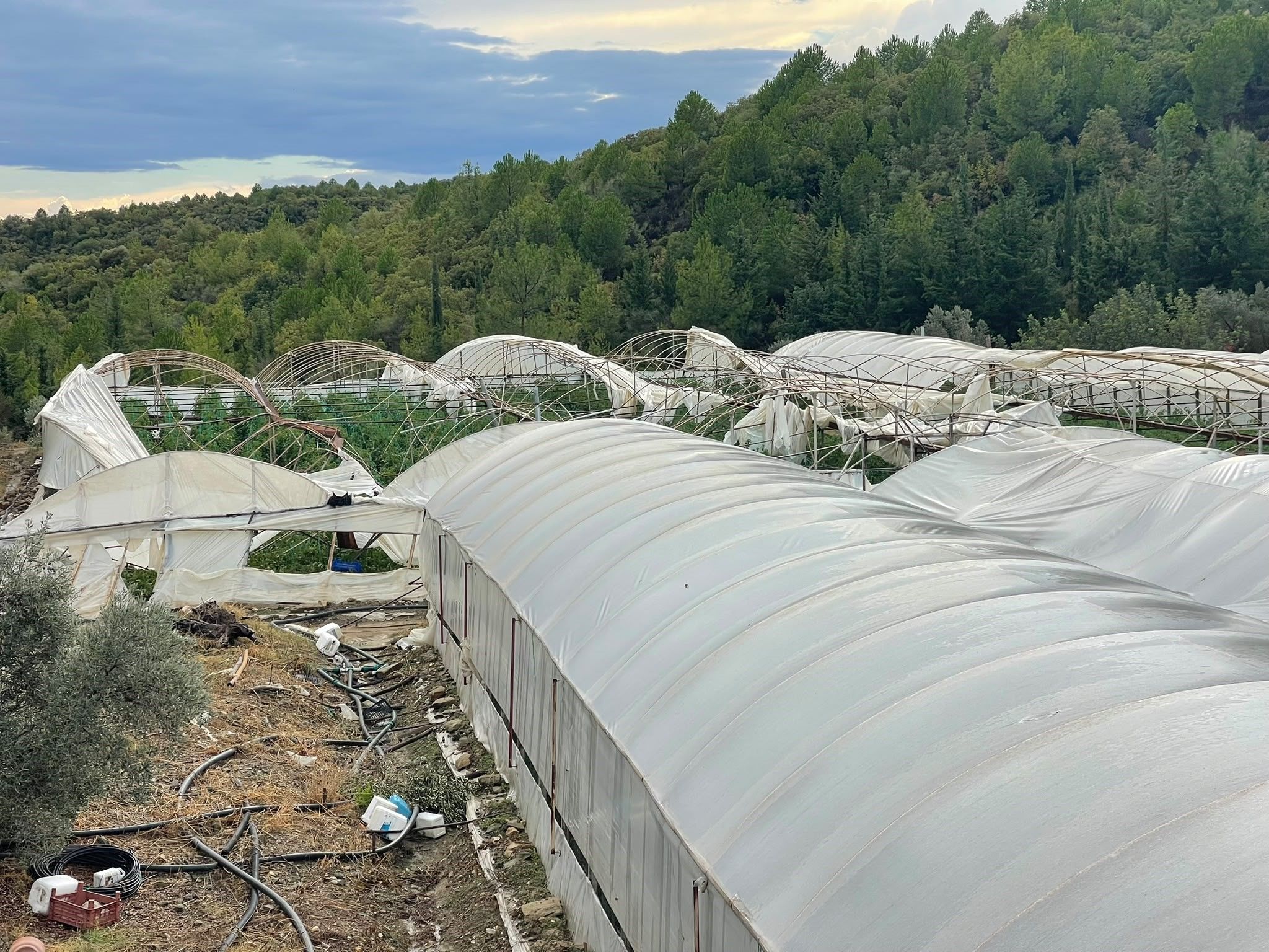 Antalya'da Hortum Yıktı Geçti! Karada Sera Bırakmadı (1)