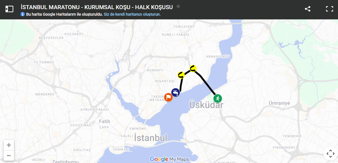 İstanbul Maratonu Halk Koşusunun Parkuru Açıklandı