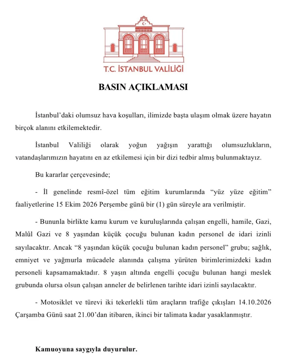 Son Dakika Istanbul Valiliginden Uyari Zorunlu Olmadikca Evden Cikmayin 1791999652