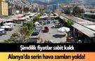 Alanya'da serin hava zamları yolda