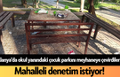Alanya'da okul yanındaki çocuk parkını meyhaneye çevirdiler: Mahalleli denetim istiyor!