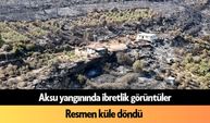 Aksu ormanlık alan küle döndü: Acı görüntüler ortaya çıktı
