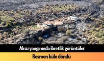 Aksu ormanlık alan küle döndü: Acı görüntüler ortaya çıktı