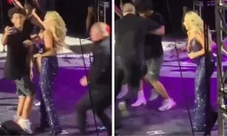 Hadise'nin korku dolu anları: Hayranı sahneye atlayınca darbe aldı