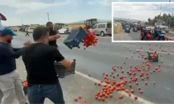 Çiftçiler ayaklandı: Kasa kasa ürünleri yola döktüler