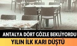 Antalya dört gözle bekliyordu: Yılın ilk karı düştü