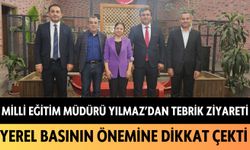 Milli Eğitim Müdürü Yılmaz’dan tebrik ziyareti