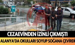 Cezaevinden izinli çıkmıştı: Okulları soyup soğana çevirdi