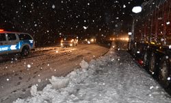 Antalya Konya yolu beyaza büründü