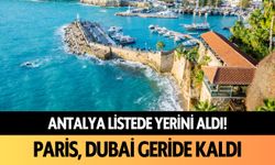 Antalya listede yerini aldı... Paris, Dubai geride kaldı