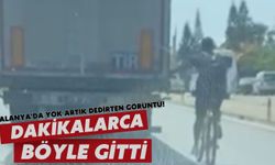 Alanya'da yok artık dedirten görüntü: Dakikalarca böyle gitti