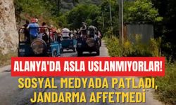 Alanya'da asla uslanmıyorlar! Sosyal medyada patladı, jandarma affetmedi