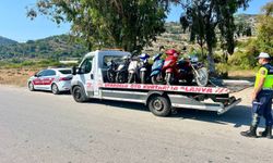 Alanya'da motosikletliler fena yakalandı