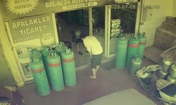 Alanya'da tüpçü dükkanında yılan paniği