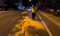 Gazipaşa'da kürekle facianın önüne geçti! Polis memuru gönülleri feth etti