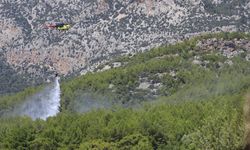 Antalya'da orman yangını: Havadan karadan destek