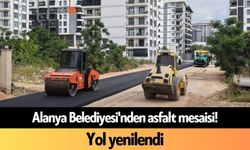 Alanya Belediyesi'nden asfalt mesaisi! Yol yenilendi