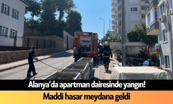 Alanya’da apartman dairesinde yangın! Maddi hasar meydana geldi