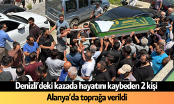 Denizli’deki kazada hayatını kaybeden 2 kişi Alanya’da toprağa verildi