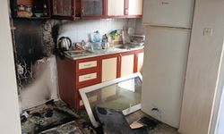 Alanya'da apartman dairesinin mutfağında çıkan yangın korkuttu