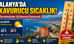 Alanya'da Kavurucu Sıcaklık! 36 Derece Uyarısı