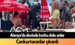 Alanya'da denizde korku dolu anlar