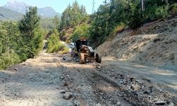 Alanya'nın kırsal mahallelerinde yol mesaisi