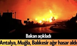 Bakan açıkladı: Antalya, Muğla, Balıkesir ağır hasar aldı