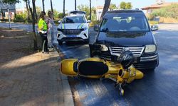 Manavgat'ta 'dur' levhasına uymadı, kaza geldi