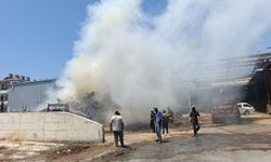 Manavgat'ta spiral kıvılcımı yangına neden oldu