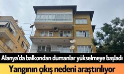 Alanya'da balkondan dumanlar yükselmeye başladı