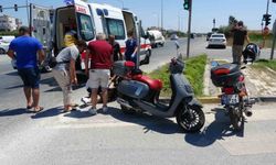 Antalya-Manavgat yolunda devrilen motosiklette yaralandı