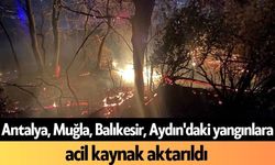 Antalya, Muğla, Balıkesir, Aydın'daki yangınlara acil kaynak aktarıldı
