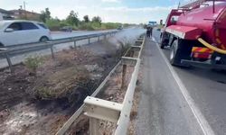 Antalya'da araçtan atılan izmarit yangın çıkardı