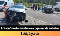 Antalya’da otomobillerin çarpışmasında acı haber: 1 ölü, 3 yaralı