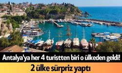 Antalya'ya her 4 turistten biri o ülkeden geldi! 2 ülke sürpriz yaptı