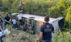 Samsun'da otobüs kazası: 21 yaralı