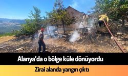 Alanya'da bahçe yangını: Zirai alan küle dönüyordu