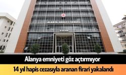 Alanya emniyeti göz açtırmıyor! 14 yıl hapis cezasıyla aranan firari yakalandı