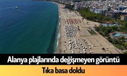 Alanya plajlarında değişmeyen görüntü
