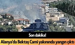 Son dakika! Alanya'da Bektaş Cami yakınında yangın çıktı