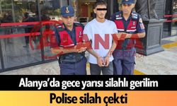 Alanya’da gece yarısı silahlı gerilim! Polise silah çekti